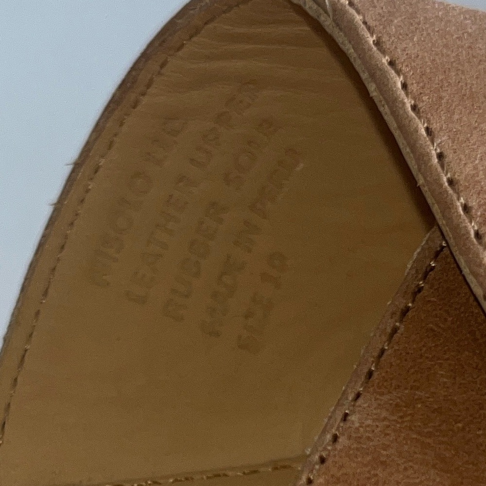 Nisolo Leather Crossband Slingback Sandals Women’s Size 10 Tan Brown Made Peru - Picture 5 of 9